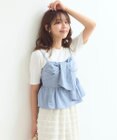 Feroux 【セットアップ対応・洗える】リボンタフタ ビスチェ カットソー
