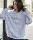 WEGO 【ユニセックス着用ITEM】エンボスステッチロゴプルパーカー