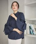 #Newans 【洗濯機可能/シワになりにくい】リボンカフスブラウス