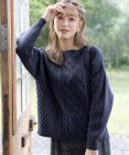 Tiaclasse 【洗える】ケーブル編みドルマンニットトップス