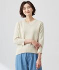 J.PRESS LADIES 【洗える】GIMA COTTON ミックスカラー Vネック ニット