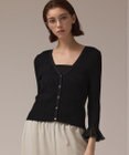 GRACE CONTINENTAL シアーフリルニットカーディガン