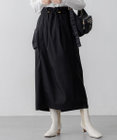 23区 L 【撥水加工/洗える】ブライトタフタ ドロスト スカート