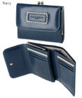 tsumori chisato CARRY シンプルバイカラー がま口 2つ折り財布