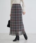 Green Parks ・ＳＵＧＡＲ　ＳＰＯＯＮ　チェックフリンジスカート