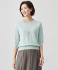 J.PRESS LADIES 【洗える】BASIC HT COTTON クールネック プルオーバー