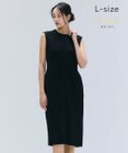 BEIGE， 【洗える・L-size】CINDY / クルーネックノースリーブワンピース