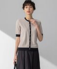 23区 【WEB&一部店舗限定/洗える】レーヨンポリエステルストレッチ 半袖 カーディガン