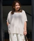 UNFILO L 【野呂佳代さん着用】スゴ機能美ニット Vネック ワイドプルオーバー
