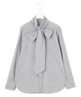 ICB L 【CLASSY.1月号掲載・洗える】 クリーンブロード ボウタイブラウス