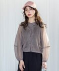 ANY SIS S 【洗える】シアーランタンスリーブ カーディガン