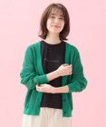 ANY L メッシュＶネックニットカーディガン