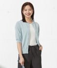 J.PRESS LADIES 【洗える・抗菌防臭】コットンアセテート クルーネック カーディガン