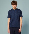JOSEPH ABBOUD 【キングサイズ・吸水速乾】リーフ柄ジャガード クルーネック Tシャツ