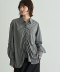 YECCA VECCA ドロストデザインギャザーシャツ