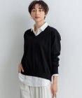 23区 【SLOW/一部店舗限定】コットンシルク Vネック ニット