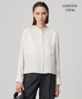 ICB 【WEB限定・洗える】シルキーツイル  クロップドシャツ
