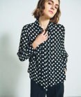 GRACE CONTINENTAL ドットプリントボウタイブラウス