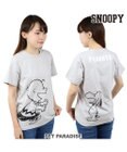 PET PARADISE おそろい ユニセックス ペットパラダイス 犬 服 スヌーピー お揃い Tシャツ オーナー用 ハッピー | おそろい 灰 グレー キャラクター