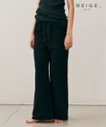 BEIGE， 【BEIGE,ecru/WEB限定・洗える】LOOP BACK / コットンワイドストレートパンツ