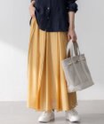 23区 【洗える】ソフトオーガンジー タック スカート