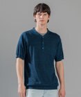 JOSEPH HOMME リネンナイロンプレーン　半袖ヘンリーネックニット