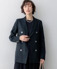 23区 【CanCam/Oggi/CLASSY掲載】リネンレーヨンストレッチ ダブルジャケット