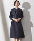 J.PRESS LADIES S 【洗える】ドット フラワープリント ワンピース