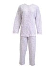 Wing 【数量限定　特別価格】 パジャマ 長袖 長ズボン 綿混(本体) キルトニット素材 保温性 あたたかい 前開きタイプ 丸首 花柄 レディース EP6914 ウイング／ワコール