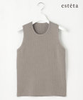 23区 【エステータ】コットンシルク ノースリーブニット