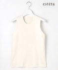 23区 【エステータ】コットンシルク ノースリーブニット