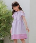 組曲 KIDS 【UVケア】【110-140㎝】バイカラー ワンピース