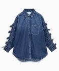 FORFORMO 【ELLE JAPON掲載 】Ribbon Sleeve Denim Shirt リボンスリーブデニムシャツ