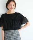 ANY SIS L 【洗える】チュール重ね プルオーバー