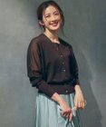 23区 L 【洗える】シャイニーシアー ドルマンスリーブ カーディガン