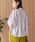 AMERICAN HOLIC 接触冷感ギャザーリボンスリーブ半袖シャツ
