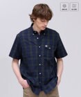 J.PRESS MEN 今季大人気！【吸水速乾 / 接触冷感 / 高通気性】Aero Weave クールマックスサッカー チェック シャツ / B.D.