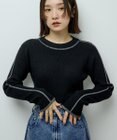 Green Parks ラメライン入りリブニットプルオーバー
