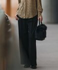 ICB L ウール2WAYストレッチ サスペンダー付きワイドストレートパンツ