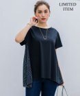 23区 L 【Lサイズ限定/洗える】スカーフプリントコンビ バックフレア カットソー