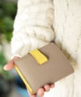 Atelier nuu 日本製 本革 バイカラーnoble 二つ折れウォレット