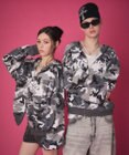 WEGO 【ユニセックス着用ITEM】ワッフルグラフィックカットZIPパーカー