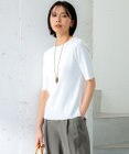 23区 S 【洗える】レーヨンポリエステルストレッチ 5分袖 ニット