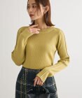 Green Parks ラメライン入りリブニットプルオーバー