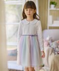 ANY KIDS 花柄ドッキングチュールワンピース