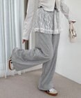 WEGO 【ウエストゴム】レースレイヤードスウェットパンツ