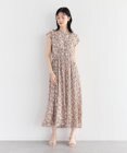 YECCA VECCA 花柄プリーツワンピース