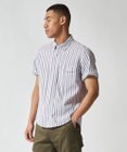 J.PRESS MEN オーガニックコットンダブルチューブマルチストライプシャツ