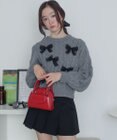 WEGO チュールリボンケーブルニット