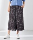 J.PRESS LADIES 【洗える】楊柳フラワープリント キュロット パンツ